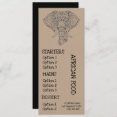 Menu africain de dîner de restaurant (Devant / Derrière)