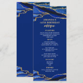 Menu Agate Bleu Royal et Or (Devant / Derrière)
