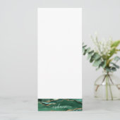 Menu Agate Green Gold Parties scintillant Marbre Custom (Debout devant)