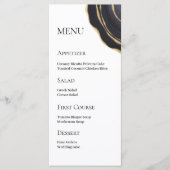 Menu Agate gris foncé doré (Devant)