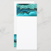 Menu Agate Turquoise Blue Gold Parties scintillant Marb (Devant / Derrière)