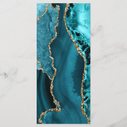 Menu agate turquoise sarcelle (Dos)