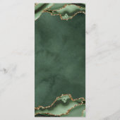 Menu Agate Vert Sage et Or (Dos)