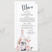 Menu Âgé à la perfection, Thème du vin, Anniversaire du (Devant / Derrière)