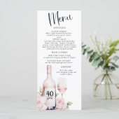 Menu Âgé à la perfection, Thème du vin, Anniversaire du (Debout devant)