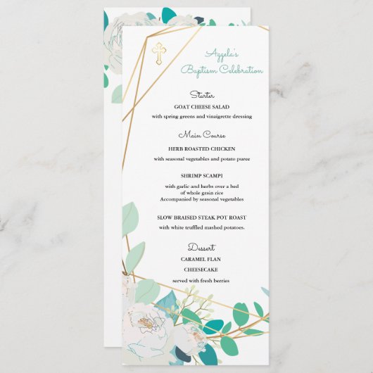 Menu Aggela (Devant / Derrière)