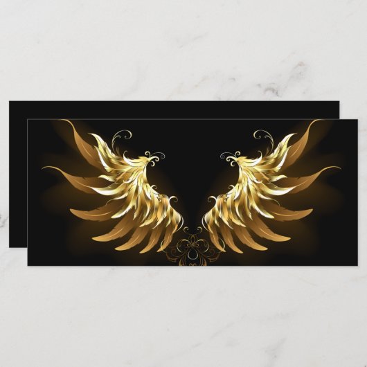Menu Ailes d'Ange d'or sur arrière - plan noir (Devant / Derrière)