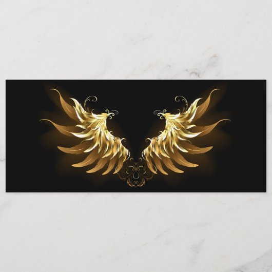 Menu Ailes d'Ange d'or sur arrière - plan noir (Devant)