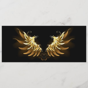 Menu Ailes d'Ange d'or sur arrière - plan noir