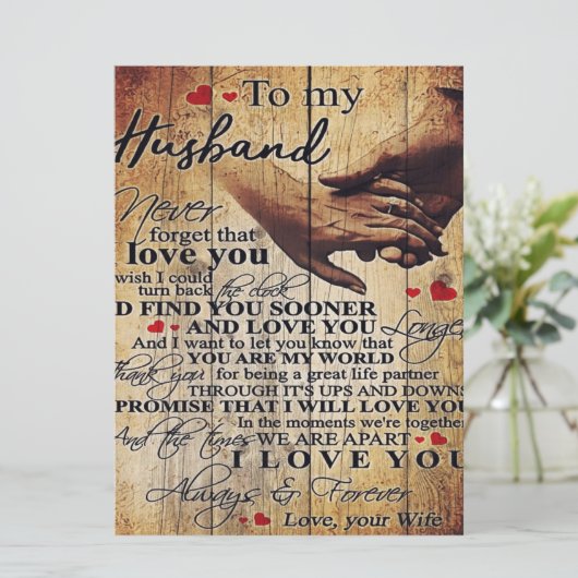 Menu Aimer Cotes Cadeau | À mon mari présent | (Debout devant)