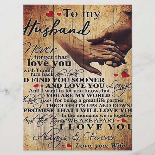 Menu Aimer Cotes Cadeau | À mon mari présent | (Devant)