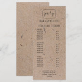 Menu Ajoutez Votre Logo Liste de Prix de Boulangerie Ma (Devant / Derrière)