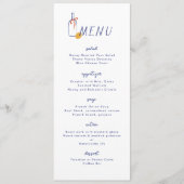 Menu Al Fresco Vin Citron Bleu Blanc Dîner (Devant)