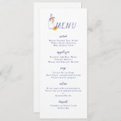 Menu Al Fresco Vin Citron Bleu Blanc Dîner (Devant / Derrière)