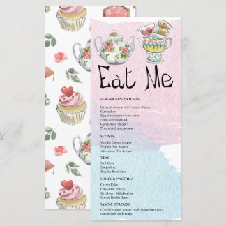 Menu Alice au pays des merveilles | Tea Party