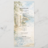 Menu Amalfi Reverie Mediterranean Coast Wedding Program (Dos)