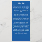 Menu American Flag Memorial Prayer Card Vétérinaire Pho (Dos)