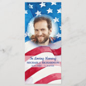 Menu American Flag Memorial Prayer Card Vétérinaire Pho (Devant)
