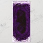 Menu Améthyste Violet & Argent Geode Agate Marbre Dîner (Dos)
