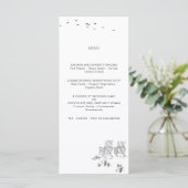 Menu Amour côtier Plage de sable Ligne minimale Mariage (Debout devant)