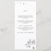 Menu Amour côtier Plage de sable Ligne minimale Mariage (Devant)