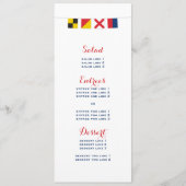 Menu AMOUR dans les drapeaux nautiques colorés (Devant)