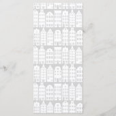 Menu Amsterdam Canal Maisons Hollandaise Mariage Dîner  (Dos)