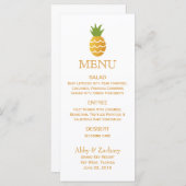 Menu Ananas exotique (Devant / Derrière)