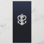 Menu Ancre de cordes cardiaques nautiques Mariage côtie (Dos)