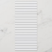 Menu Ancre florale à thème nautique gris argenté (Dos)