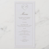 Menu Ancre nautique Cimier de corde côtière Mariage off (Devant)