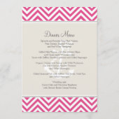 Menu Ancre nautique moderne Preppy Chevron Stripe (Dos)