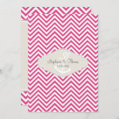 Menu Ancre nautique moderne Preppy Chevron Stripe (Devant / Derrière)