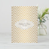 Menu Ancre nautique moderne Preppy Chevron Stripe (Debout devant)