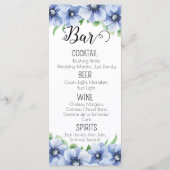 Menu Anémone Bleue et Eucalyptus (Dos)