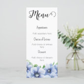 Menu Anémone Bleue et Eucalyptus (Debout devant)