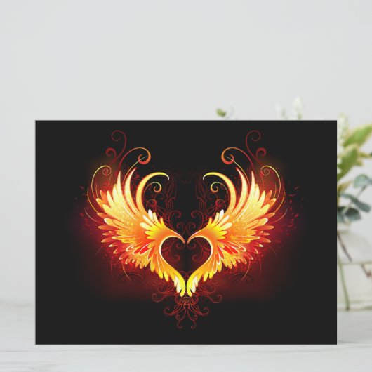 Menu Angel Fire Heart with Wings (Debout devant)