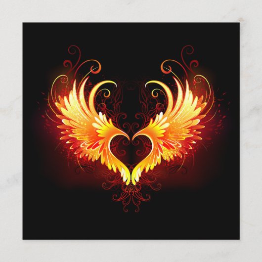 Menu Angel Fire Heart with Wings (Devant)