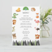 Menu Animaux forestiers des bois (Debout devant)