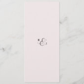 Menu ANNA-bruiloft / Waterverf Floral Pink Rose (Achterkant)