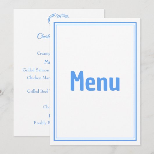 Menu Anneaux entrelacés minimaux côtiers (Devant / Derrière)