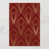 Menu Années Folles 20 Art Déco Bourgogne | Or 40ème (Dos)