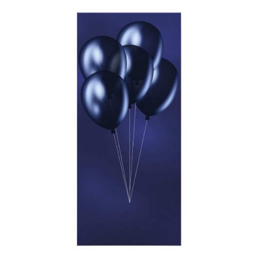 Menu Anniversaire Ballons bleu marine (Dos)