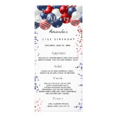 Menu Anniversaire Ballons patriotiques photo faits (Devant)