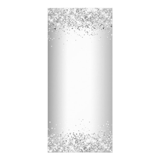 Menu Anniversaire blanc parties scintillant argent (Dos)