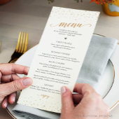 Menu Anniversaire Confettis Dorés - GAC29