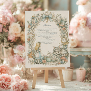 Menu Anniversaire d'Alice au Pays des Merveilles