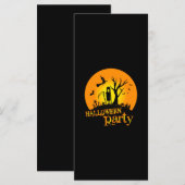 Menu Anniversaire de la fête d'Halloween (Devant / Derrière)