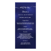 Menu Anniversaire marine bleu blanc photo faits am (Devant)