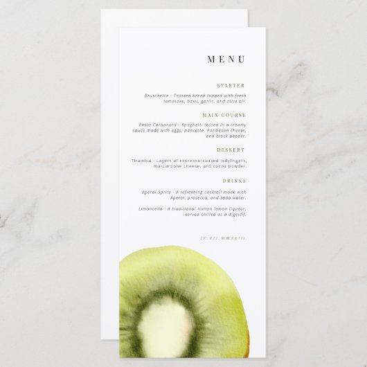 Menu Anniversaire | Menu Célébration | Gâteau (Devant / Derrière)